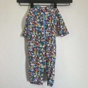 Baby Boden Floral Kids Swim Trunks - Multicolor